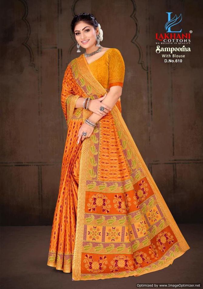 Sampoorna Vol 6 By Lakhani Cotton Printed Daily Wear Sarees Wholesale Market In Surat
